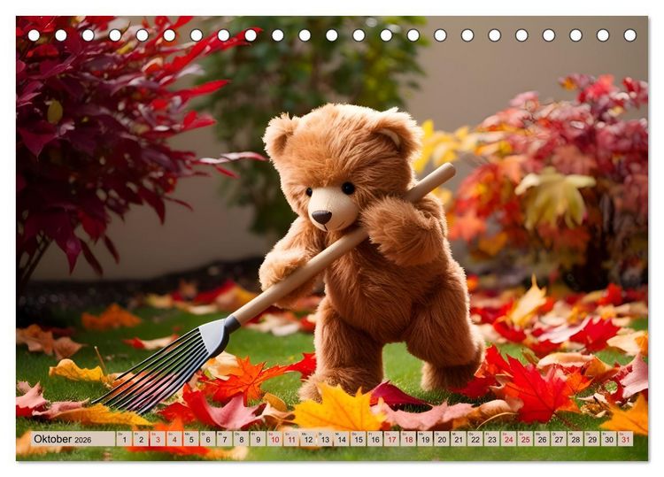 Produktbild: Einfach b&auml;rig - Eine b&auml;rige Reise durch den Teddyalltag (Tischkalender 2026 DIN A5 quer), CALVENDO Monatskalender