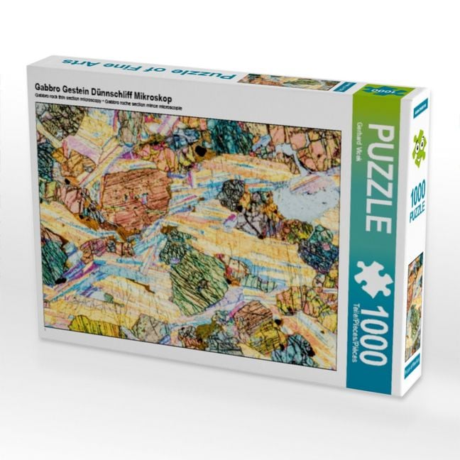 Produktbild: Gabbro Gestein D&uuml;nnschliff Mikroskop (Puzzle)