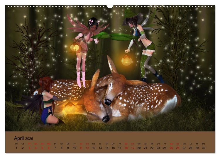 Produktbild: Elfenlichter, die Reise geht weiter (Wandkalender 2026 DIN A2 quer), CALVENDO Monatskalender