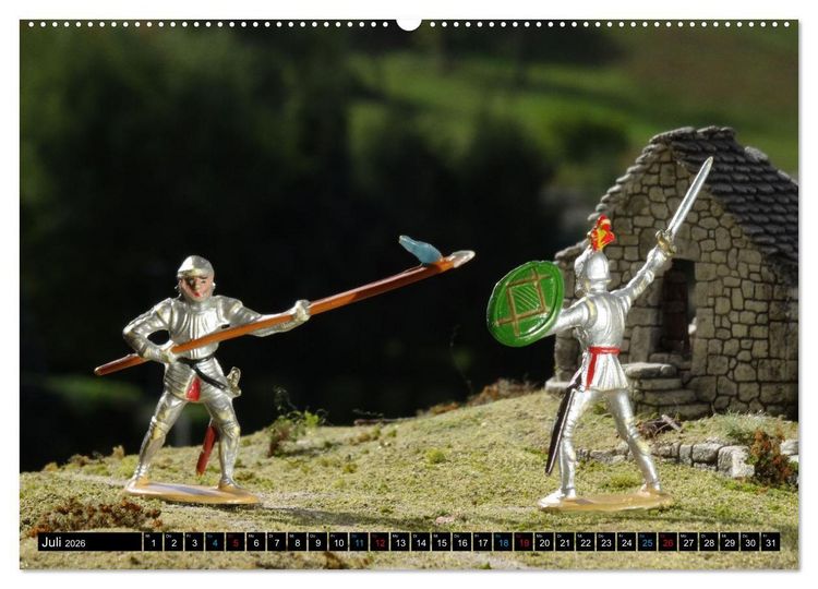 Produktbild: Landsknechte und Ritter im Modell (Wandkalender 2026 DIN A2 quer), CALVENDO Monatskalender