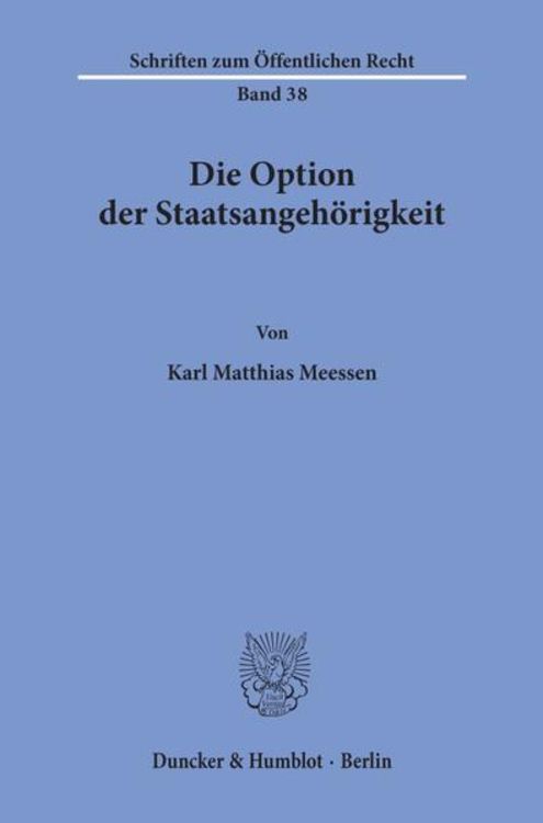 Produktbild: Die Option der Staatsangeh&ouml;rigkeit.