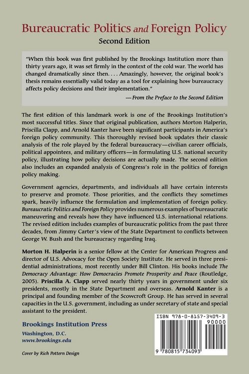 Produktbild: Bureaucratic Politics and Foreign Policy