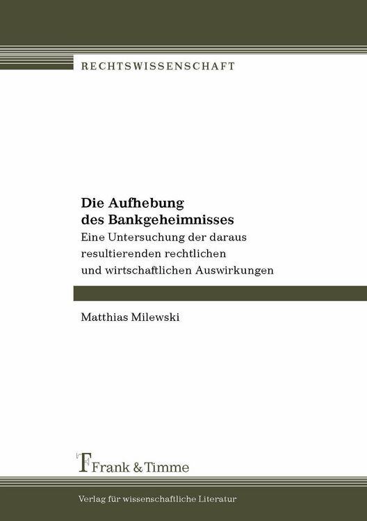 Produktbild: Die Aufhebung des Bankgeheimnisses