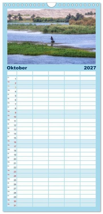Produktbild: Familienplaner 2027 - &Auml;gypten mit 5 Spalten (Wandkalender, 21 x 45 cm) CALVENDO
