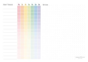 Produktbild: paper&you Block A5 Wochenplan [Rainbow]