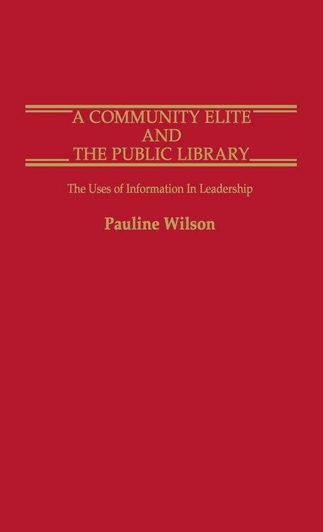 Produktbild: A Community Elite and the Public Library