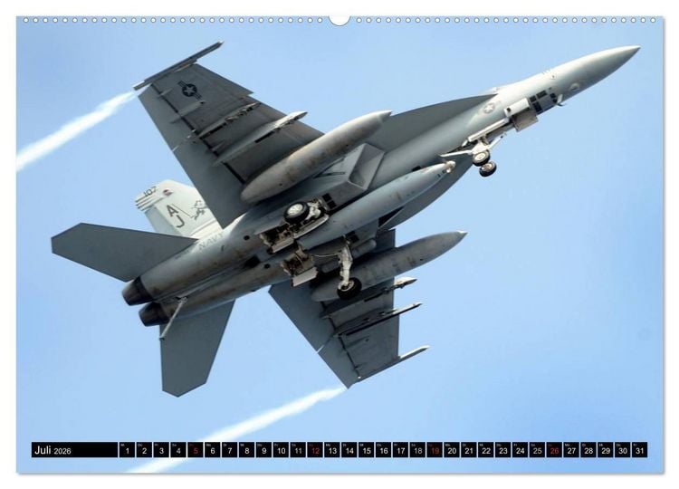 Produktbild: Kriegstechnik. Kampfjet-Impressionen (hochwertiger Premium Wandkalender 2026 DIN A2 quer), Kunstdruck in Hochglanz