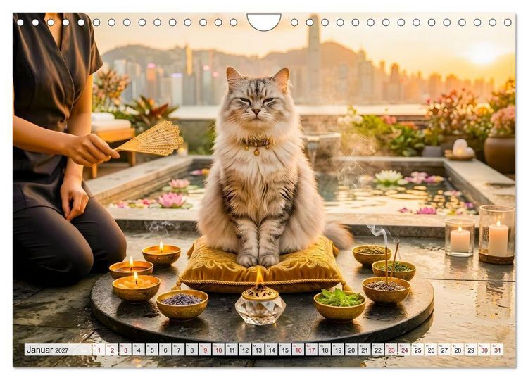 Produktbild: Alles f&uuml;r die Katze - Herrschaft Deluxe mit Charme und Wellness (Wandkalender 2027 DIN A4 quer), CALVENDO Monatskalender