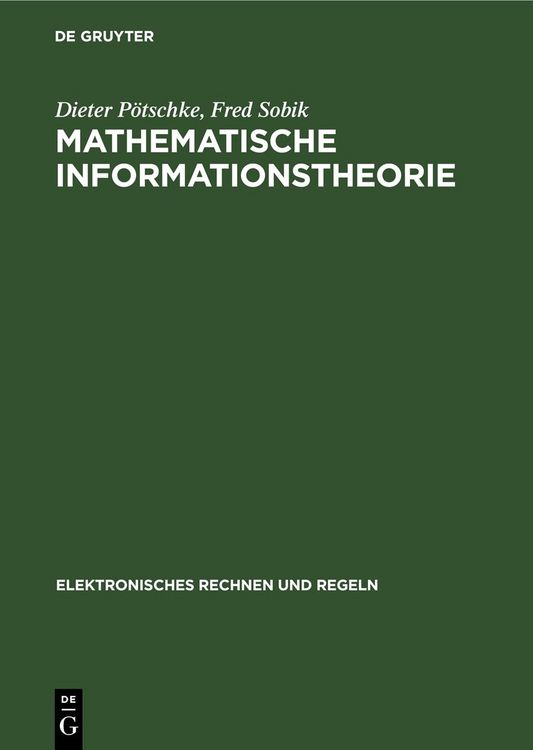 Produktbild: Mathematische Informationstheorie