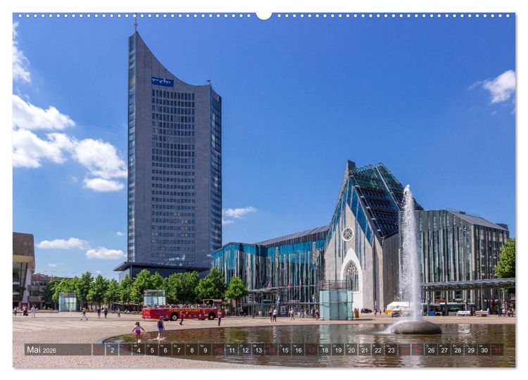 Produktbild: Ein Sommertag in Leipzig (hochwertiger Premium Wandkalender 2026 DIN A2 quer), Kunstdruck in Hochglanz