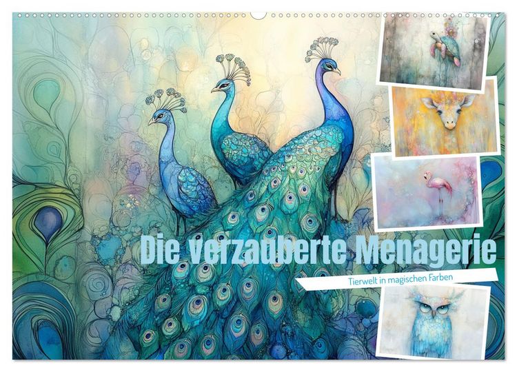 Produktbild: Die verzauberte Menagerie (Wandkalender 2026 DIN A2 quer), CALVENDO Monatskalender
