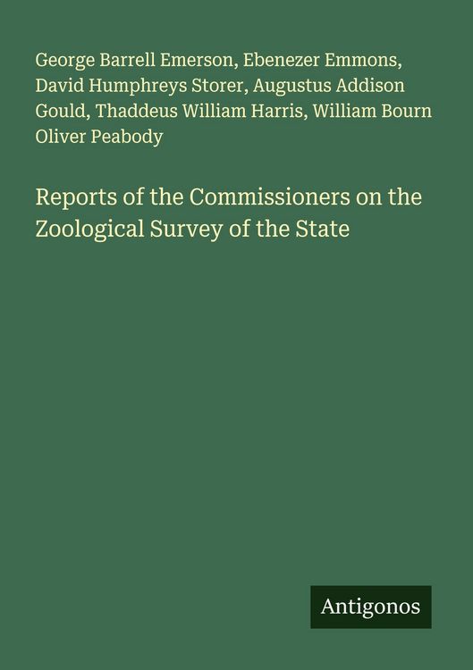 Produktbild: Reports of the Commissioners on the Zoological Survey of the State