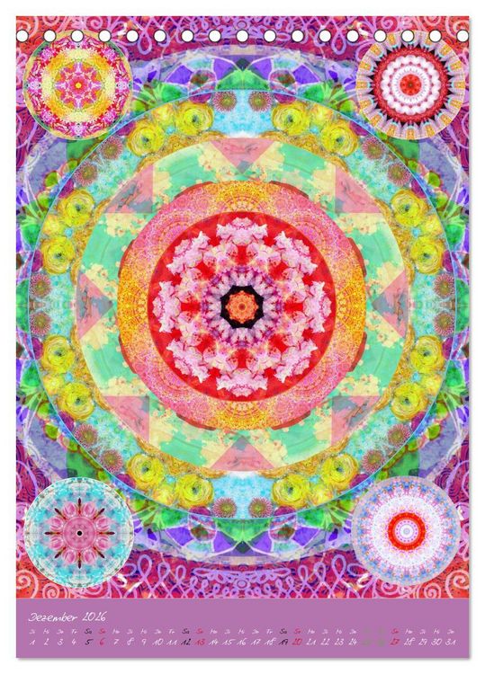 Produktbild: BLUMEN MANDALAS (Tischkalender 2026 DIN A5 hoch), CALVENDO Monatskalender