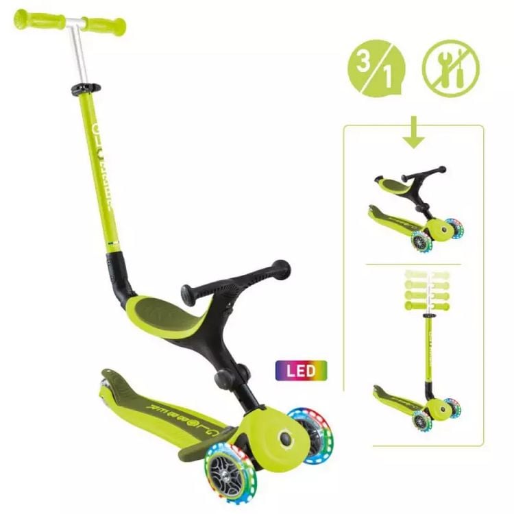 Produktbild: GLOBBER GO-UP ACTIVE LIGHTS lime gr&uuml;n