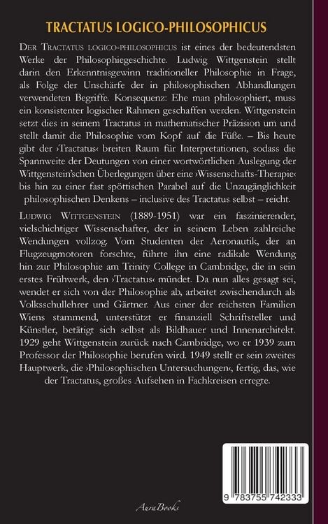 Produktbild: Tractatus logico-philosophicus (Logisch-philosophische Abhandlung)