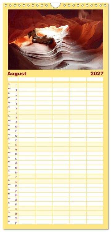 Produktbild: Familienplaner 2027 - Discover the West mit 5 Spalten (Wandkalender, 21 x 45 cm) CALVENDO