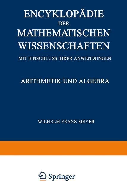 Produktbild: Encyklop&auml;die der Mathematischen Wissenschaften mit Einschluss ihrer Anwendungen