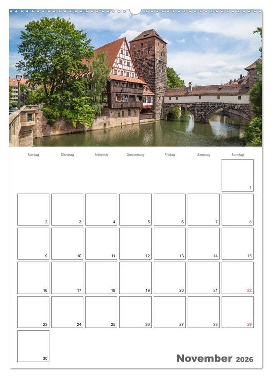 Produktbild: N&Uuml;RNBERG Bezauberndes Altstadtherz / Terminplaner (hochwertiger Premium Wandkalender 2026 DIN A2 hoch), Kunstdruck in Hochglanz