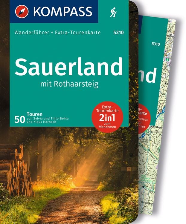Produktbild: KOMPASS Wanderf&uuml;hrer Sauerland mit Rothaarsteig, 50 Touren