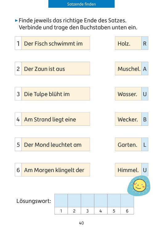 Quer durch die 1. Klasse, Lesen üben - A5-Übungsblock