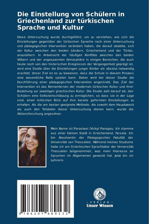 Produktbild: Die Einstellung von Sch&uuml;lern in Griechenland zur t&uuml;rkischen Sprache und Kultur