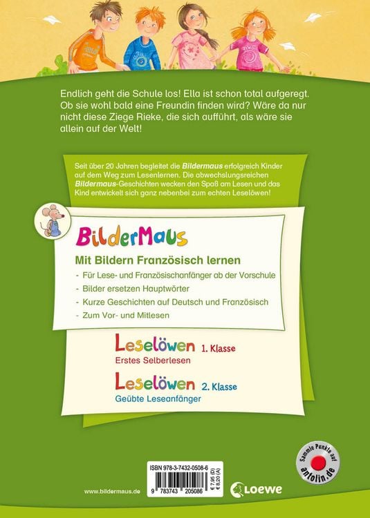 Produktbild: Bildermaus - Mit Bildern Franz&ouml;sisch lernen - Schulgeschichten - Histoires d'&eacute;cole