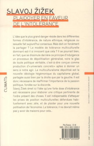 Produktbild: Plaidoyer en faveur de l'intol&eacute;rance