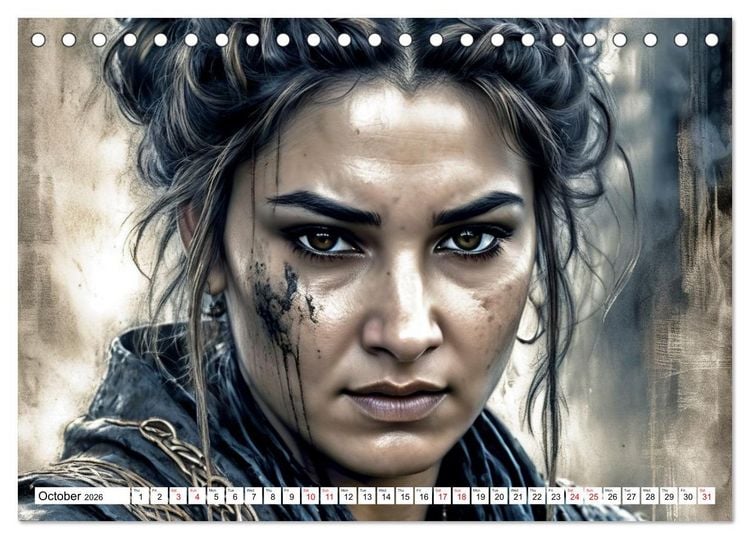 Produktbild: The Muse Moira in Twelve Facets (Desk Calendar 2026 DIN A5 landscape), CALVENDO 12 Month DeskCalendar
