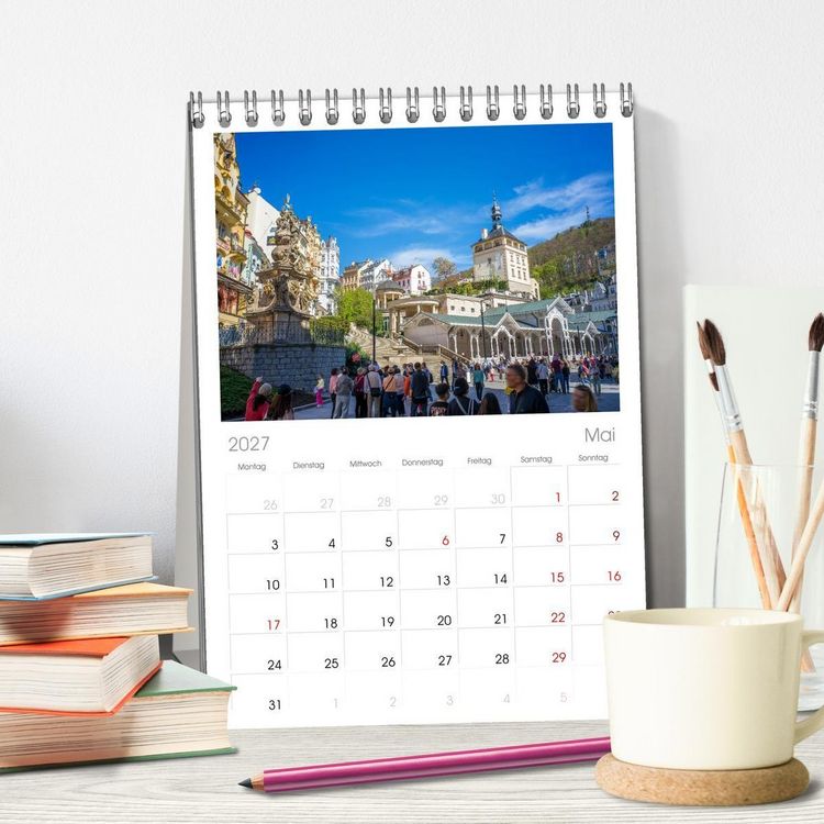 Produktbild: Tischplaner 2027 - Karlsbad / Karlovy Vary - Kleinod im Westb&ouml;hmischen B&auml;derdreieck (A5 Tischkalender zum Aufstellen) CALVENDO