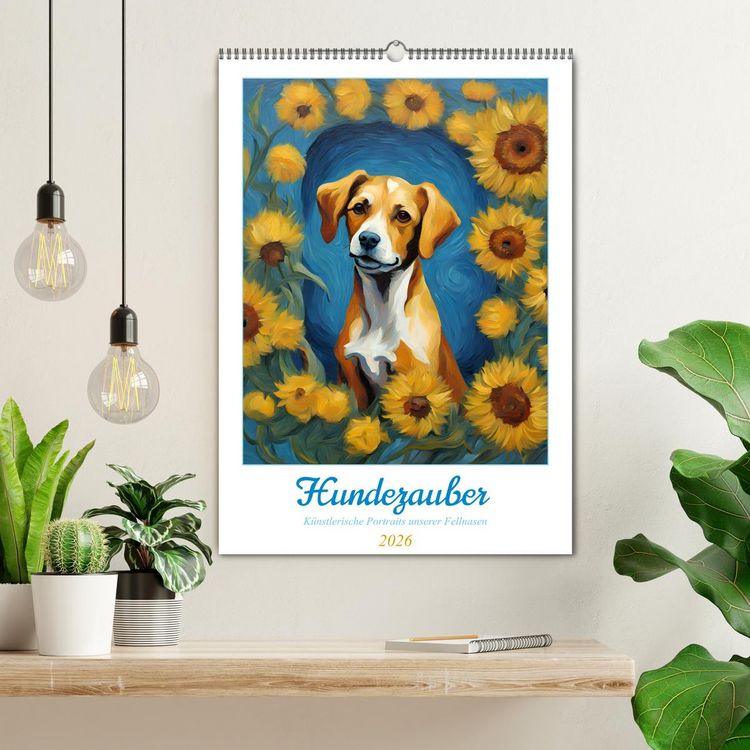 Produktbild: Hundezauber (Wandkalender 2026 DIN A2 hoch), CALVENDO Monatskalender