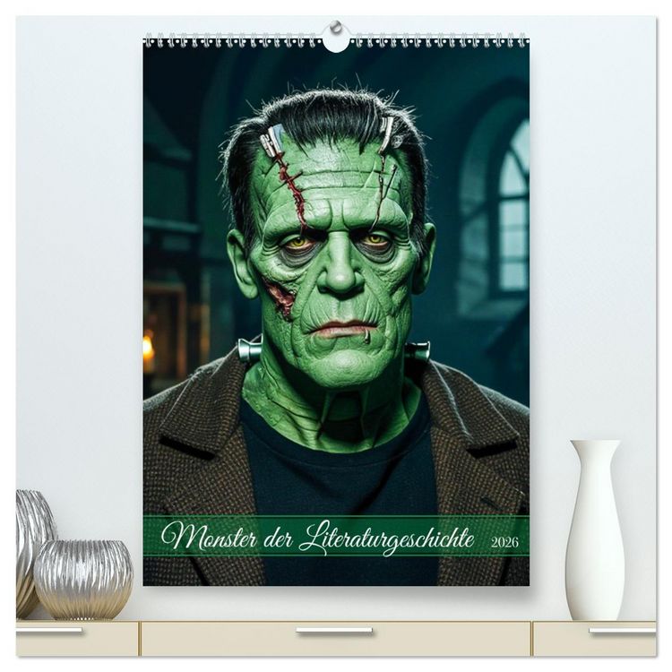 Produktbild: Monster der Literaturgeschichte (hochwertiger Premium Wandkalender 2026 DIN A2 hoch), Kunstdruck in Hochglanz