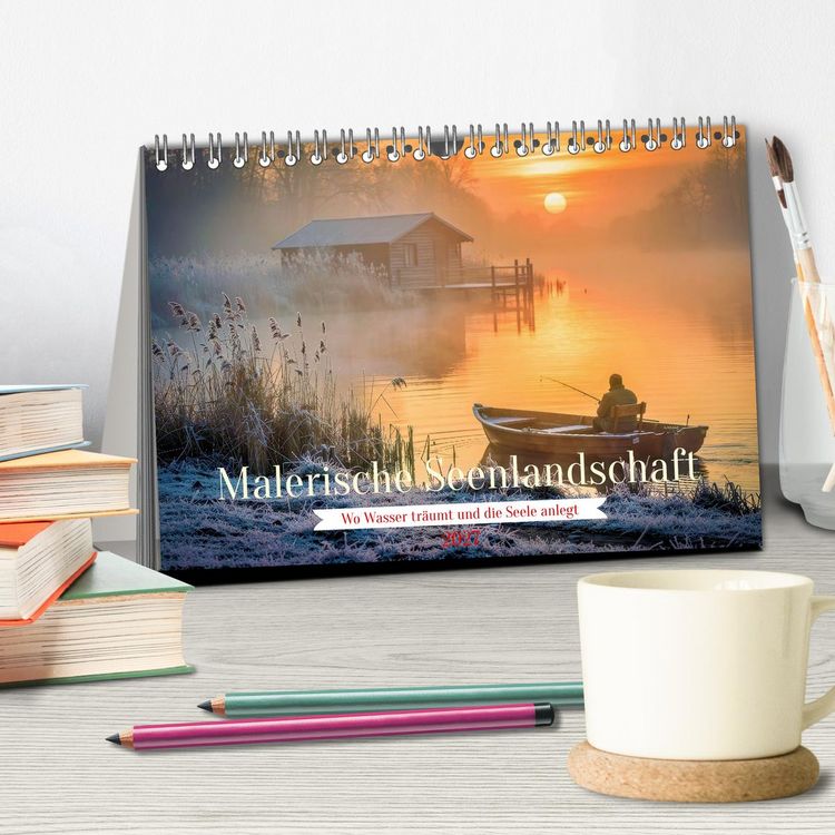 Produktbild: Malerische Seenlandschaft (Tischkalender 2027 DIN A5 quer), CALVENDO Monatskalender