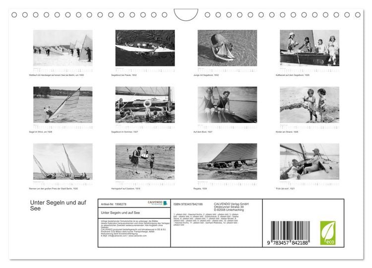 Produktbild: Unter Segeln und auf See (Wandkalender 2026 DIN A4 quer), CALVENDO Monatskalender