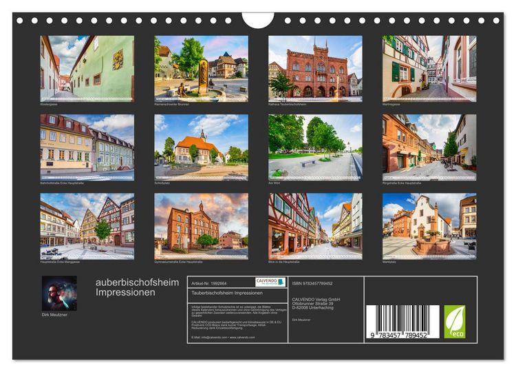 Produktbild: Tauberbischofsheim Impressionen (Wandkalender 2026 DIN A4 quer), CALVENDO Monatskalender