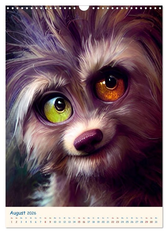 Produktbild: Liebenswerte Kuschelmonster - Digitalart (Wandkalender 2026 DIN A3 hoch), CALVENDO Monatskalender