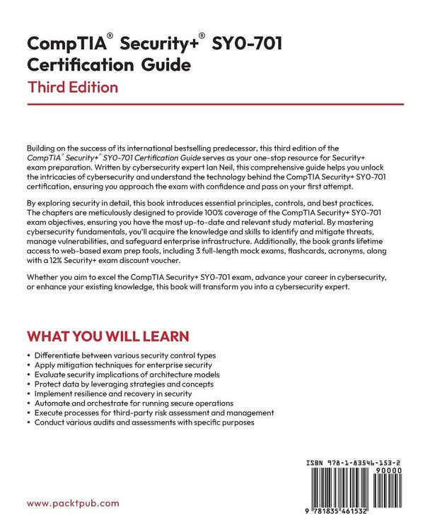 Produktbild: CompTIA&reg; Security+&reg; SY0-701 Certification Guide - Third Edition