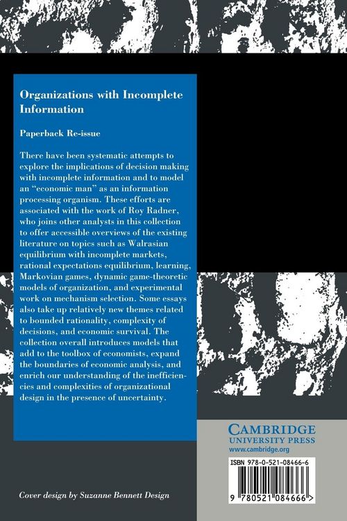 Produktbild: Organization with Incomplete Information