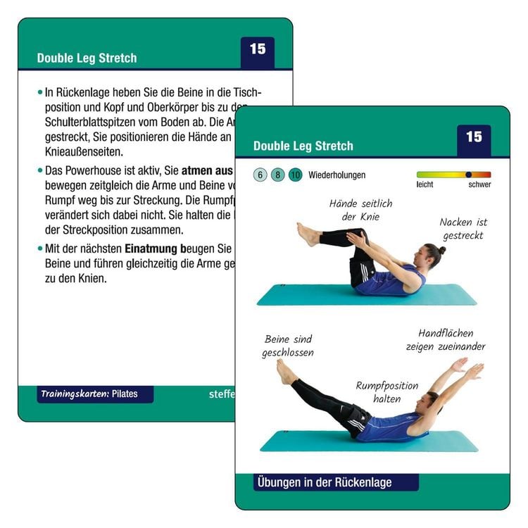 Produktbild: Trainingskarten: Pilates ohne Ger&auml;te