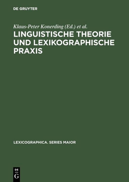 Produktbild: Linguistische Theorie und lexikographische Praxis
