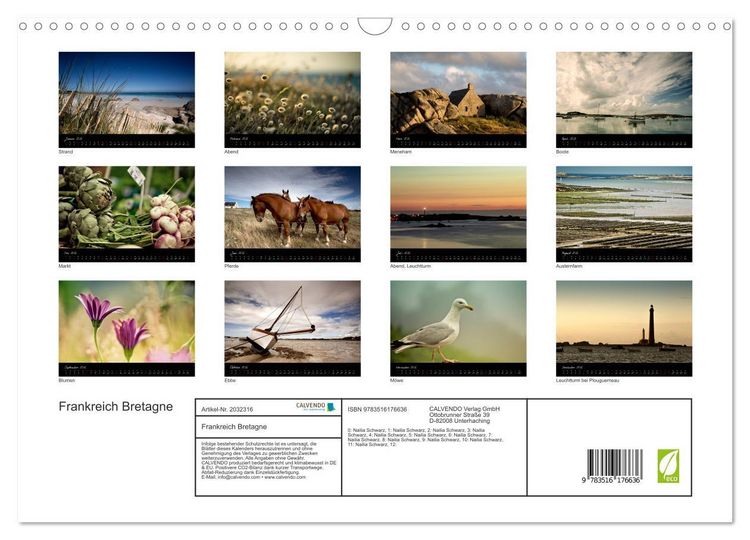Produktbild: Frankreich Bretagne (Wandkalender 2026 DIN A3 quer), CALVENDO Monatskalender