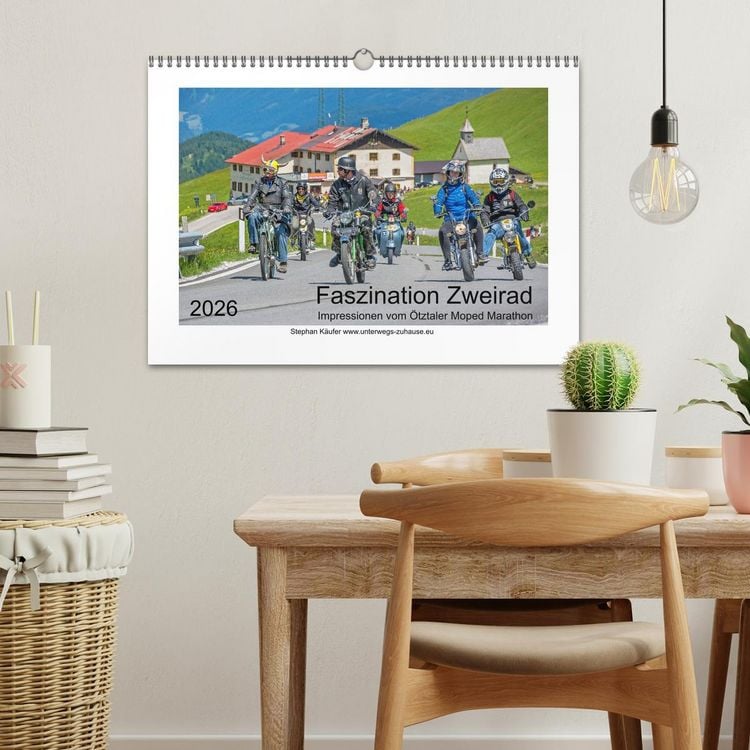 Produktbild: Faszination Zweirad - Impressionen vom &Ouml;tztaler Moped Marathon (Wandkalender 2026 DIN A3 quer), CALVENDO Monatskalender