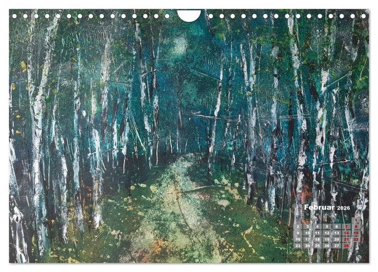 Produktbild: Landschaften in Acryl & Aquarell (Wandkalender 2026 DIN A4 quer), CALVENDO Monatskalender