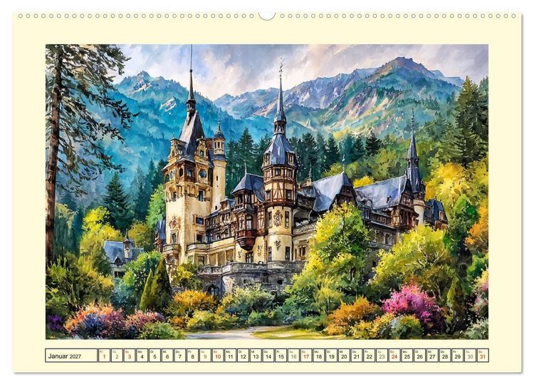 Produktbild: Rum&auml;nien. Zwischen Karpaten und K&uuml;ste (hochwertiger Premium Wandkalender 2027 DIN A2 quer), Kunstdruck in Hochglanz