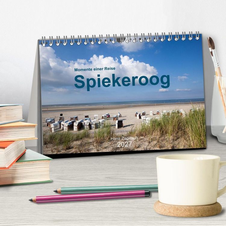 Produktbild: Spiekeroog - Momente einer Reise (Tischkalender 2027 DIN A5 quer), CALVENDO Monatskalender