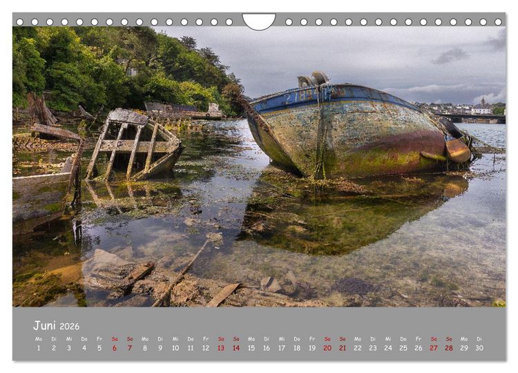 Produktbild: Wracks der Vergangenheit &ndash; Gestrandete Zeugen der Zeit (Wandkalender 2026 DIN A4 quer), CALVENDO Monatskalender