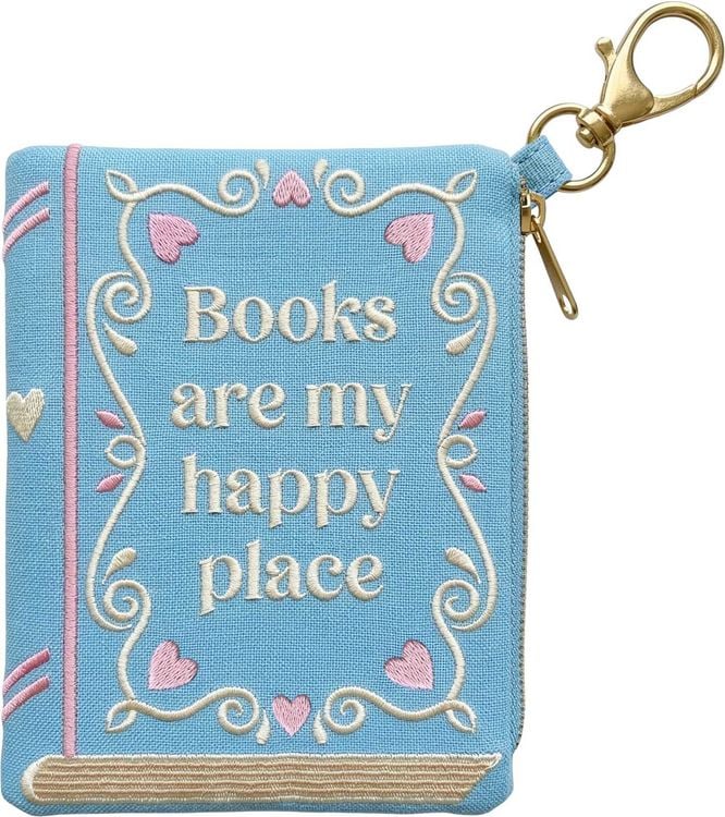 Produktbild: Buchverliebt Besticktes T&auml;schchen, Happy Place