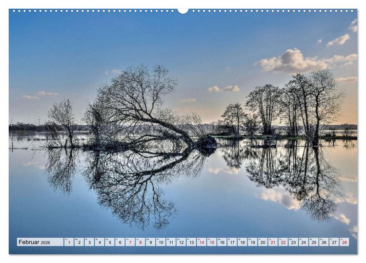 Produktbild: Hochwasser als Teil der Umwelt (hochwertiger Premium Wandkalender 2026 DIN A2 quer), Kunstdruck in Hochglanz