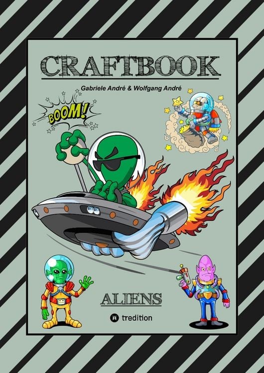 Produktbild: CRAFTBOOK - 100 SCIENCE FICTION MOTIVE - ALIEN - RAUMFAHRT - UFO - ASTRONAUTEN - KNIFFLIGE R&Auml;TSEL - AUSSERIRDISCHE AUFGABEN - UNIVERSUM