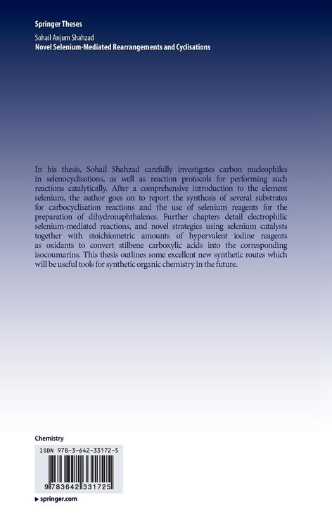 Produktbild: Novel Selenium-Mediated Rearrangements and Cyclisations