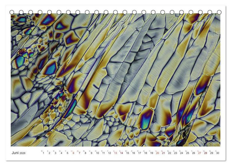 Produktbild: Fantastische Welten Mikrokristalle (Tischkalender 2026 DIN A5 quer), CALVENDO Monatskalender